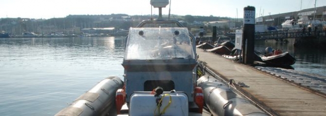 On the dock